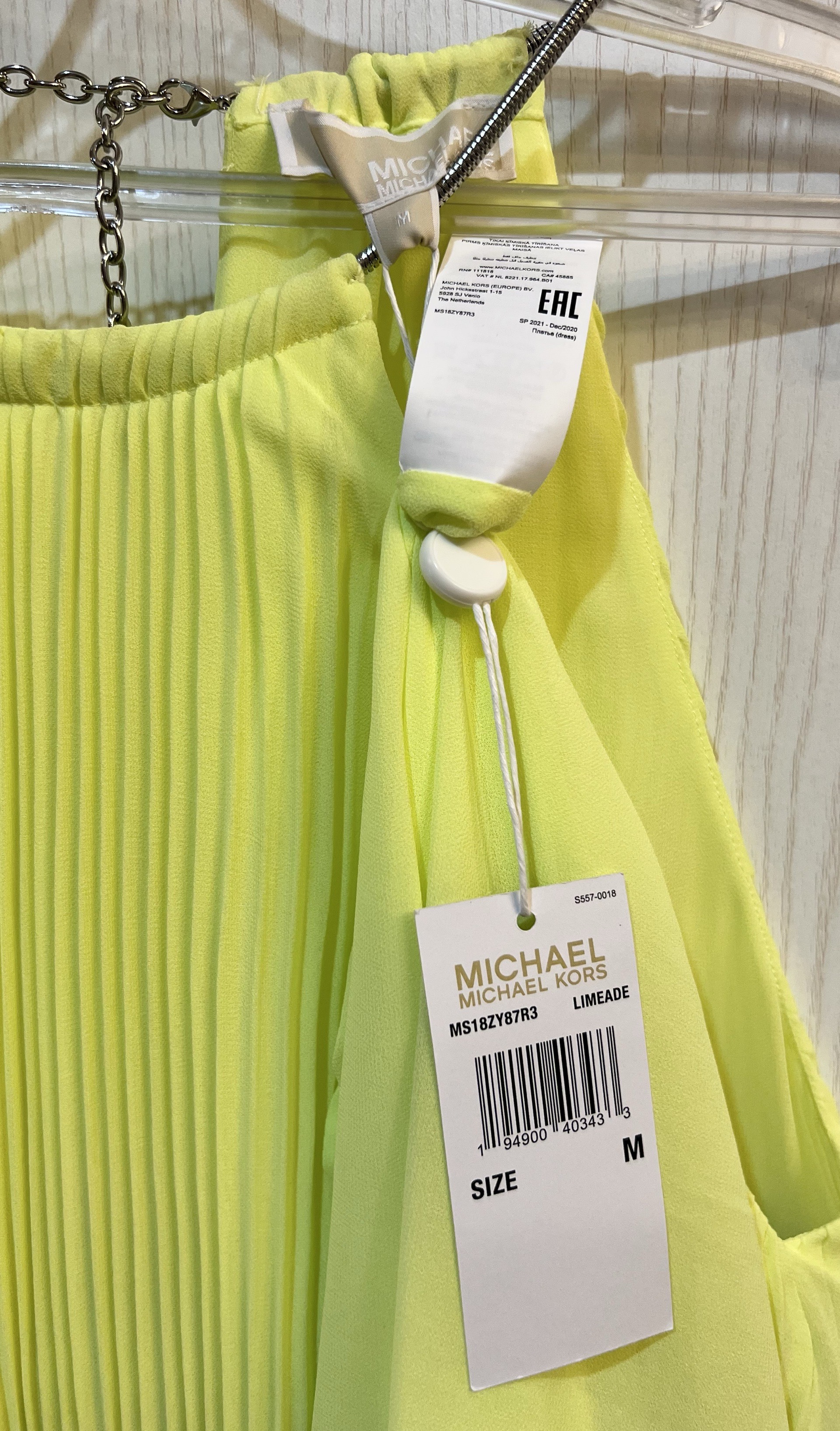 Новое плиссированное платье Michael Kors (оригинал), M, фото 6